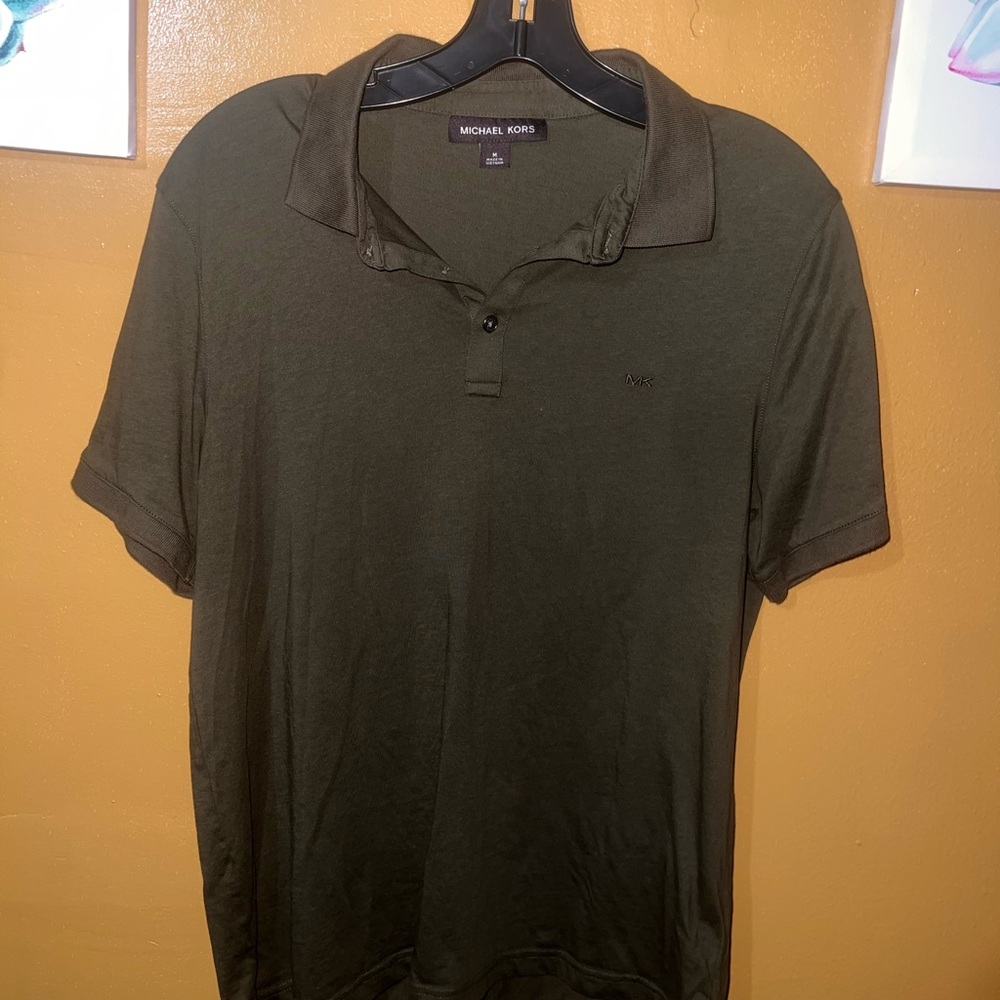 Michael Kors Men's Dark Green Polo Shirt